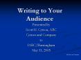 Writing to Your Audience PowerPoint PPT Presentation