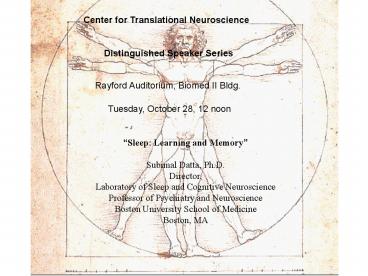 Center for Translational Neuroscience