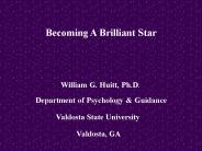 Becoming A Brilliant Star: Introduction