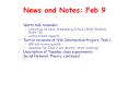 News and Notes: Feb 9 PowerPoint PPT Presentation