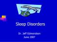 Sleep Disorders PowerPoint PPT Presentation
