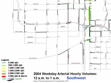 2004 Weekday Arterial Hourly Volumes: