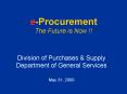eProcurement The Future is Now PowerPoint PPT Presentation