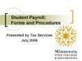 Student Payroll: Forms and Procedures PowerPoint PPT Presentation