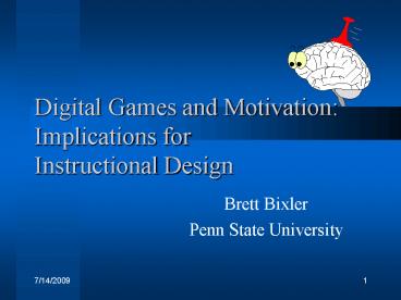 Digital Games and Motivation: Implications for Instructional Design