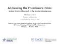 Addressing the Foreclosure Crisis: Action Oriented Research in the Greater Atlanta Area PowerPoint PPT Presentation