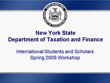New York State Department of Taxation and Finance