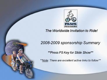 The Worldwide Invitation to Ride
