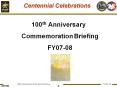 Centennial Celebrations PowerPoint PPT Presentation