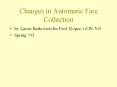 Changes in Automatic Fare Collection PowerPoint PPT Presentation