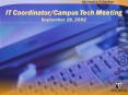 IT CoordinatorCampus Tech Meeting PowerPoint PPT Presentation