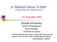 Is National Culture A Myth These slides are indicative only PowerPoint PPT Presentation