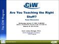 Are You Teaching the Right Stuff Panel Discussion PowerPoint PPT Presentation