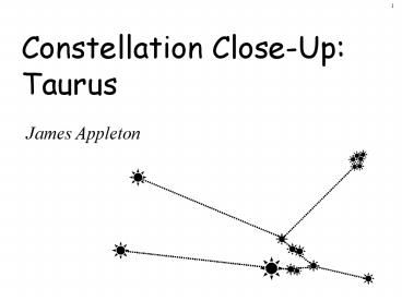 Constellation CloseUp: Taurus