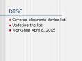 DTSC PowerPoint PPT Presentation