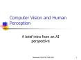 Computer Vision and Human Perception PowerPoint PPT Presentation