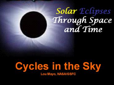PPT – Solar Eclipses PowerPoint presentation | free to download - id ...