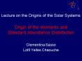 Origin of the elements and Standard Abundance Distribution PowerPoint PPT Presentation