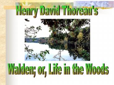 Henry David Thoreau's