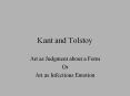 Kant and Tolstoy PowerPoint PPT Presentation
