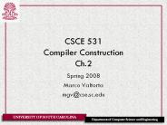 CSCE 531 Compiler Construction Ch.2