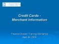 Credit Cards Merchant Information PowerPoint PPT Presentation