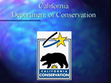 California Department of Conservation