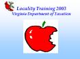 Locality Training 2003 PowerPoint PPT Presentation