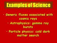 Examples of Science
