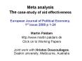 Meta analysis The casestudy of aid effectiveness European Journal of Political Economy. 1st issue 20 PowerPoint PPT Presentation