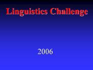 Linguistics Challenge