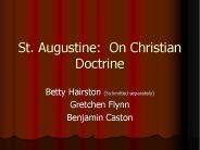 St. Augustine: On Christian Doctrine