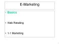 E-Marketing PowerPoint PPT Presentation