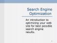 Search Engine Optimization PowerPoint PPT Presentation