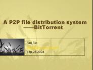 A P2P file distribution system  