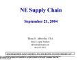 NE Supply Chain September 21, 2004 PowerPoint PPT Presentation