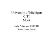 University of Michigan CITI Merit
