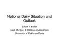 National Dairy Situation and Outlook PowerPoint PPT Presentation