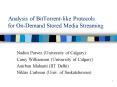 Analysis of BitTorrentlike Protocols for OnDemand Stored Media Streaming PowerPoint PPT Presentation