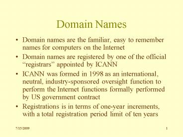 Domain Names