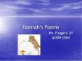 Hannahs Poems PowerPoint PPT Presentation