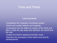 Time and Place