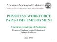 PHYSICIAN WORKFORCE PARTTIME EMPLOYMENT PowerPoint PPT Presentation