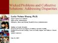 Wicked Problems and Collective Solutions: Addressing Disparities PowerPoint PPT Presentation