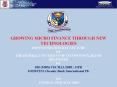 GROWING MICRO FINANCE THROUGH NEW TECHNOLOGIES 2009 FOUNDATION DAY LECTURE OF THE FEDERAL UNIVERSITY PowerPoint PPT Presentation