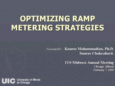 OPTIMIZING%20RAMP%20METERING%20STRATEGIES
