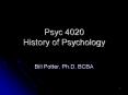 Psyc 4020 History of Psychology PowerPoint PPT Presentation