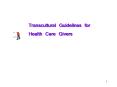 Transcultural Guidelines for Health Care Givers PowerPoint PPT Presentation