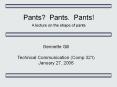 Pants? Pants. Pants! PowerPoint PPT Presentation