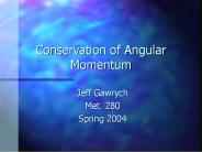 Conservation of Angular Momentum